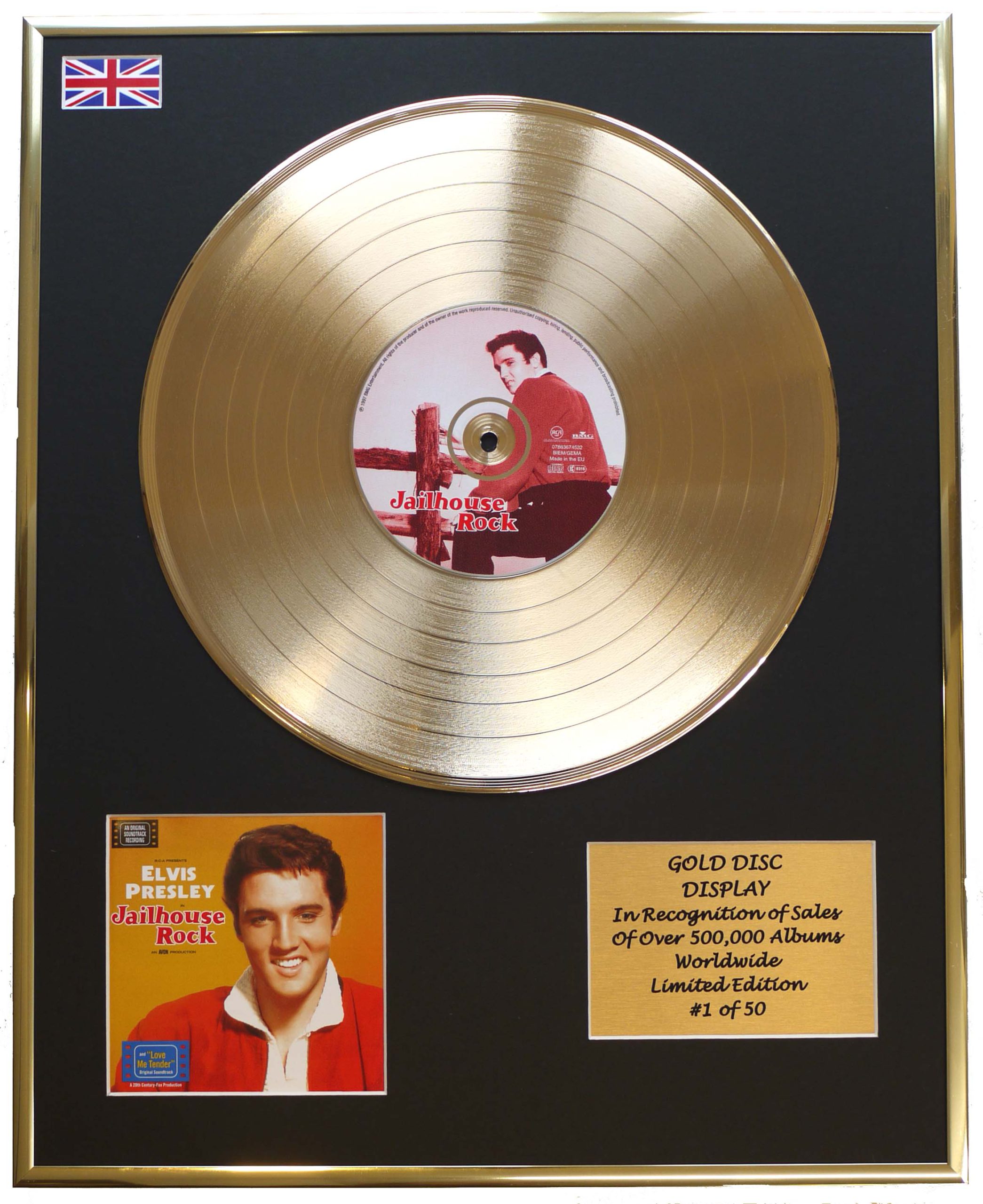 Elvis Presley Jailhouse Rock PRESLEY SIGNED FRAMED PHOTO CD Disc Perfect gift #2 